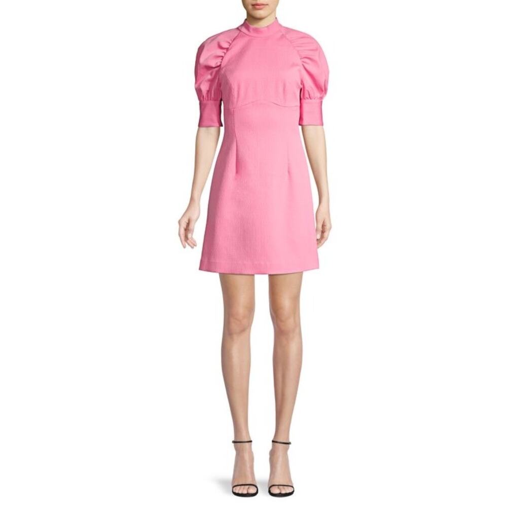 Rebecca Vallance Pink Winslow Puff Sleeve Mini Dress Barbiecore Wedding AU10 US6
